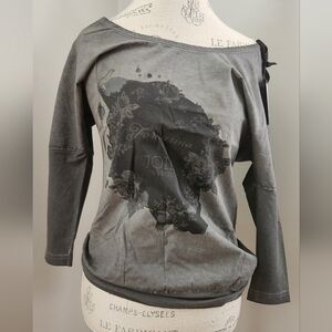 Fornarina 3/4 sleeves rop with graphic print in size S